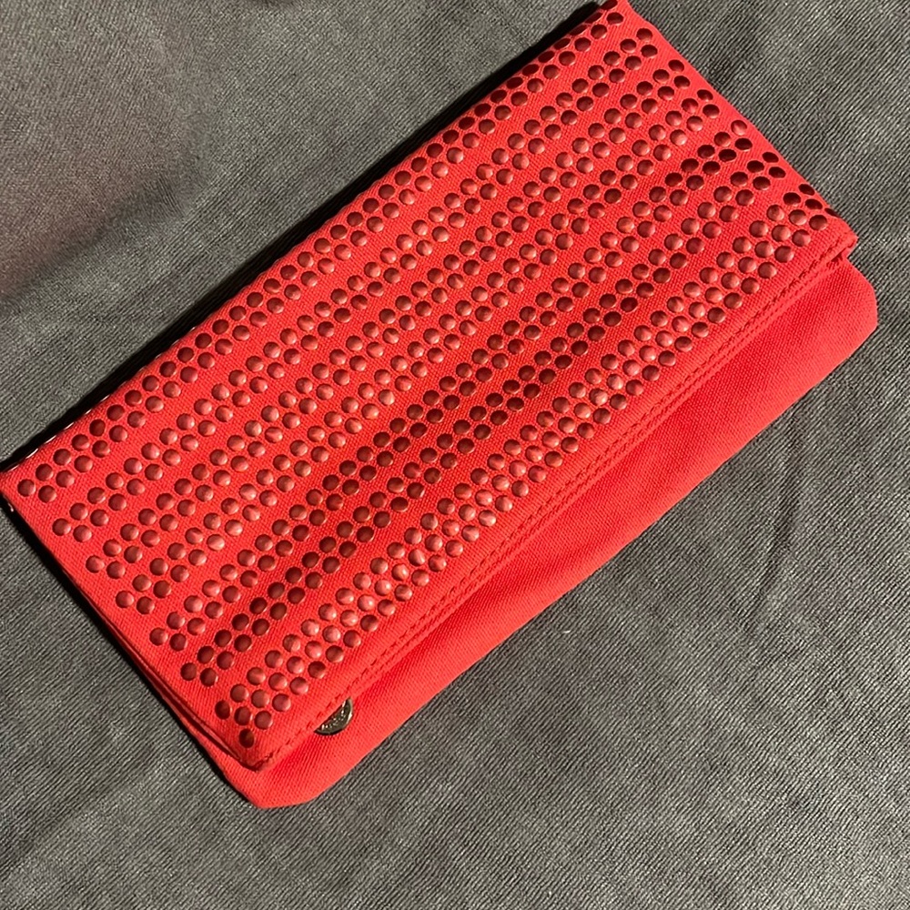 NWOT BCBGeneration Coral Studded Clutch Foldover